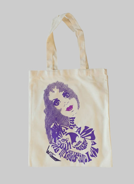 Tote bag imprimé Sasha - Rebelle indigo