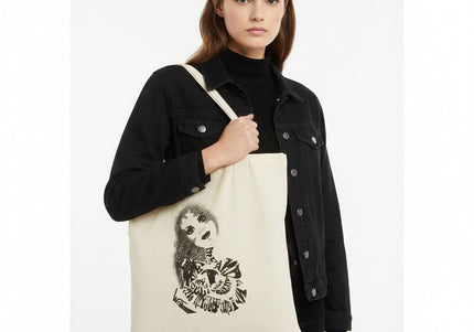 Tote bag Sasha Rebelle et ténébreuse  - Sac cabas design artistique WO
