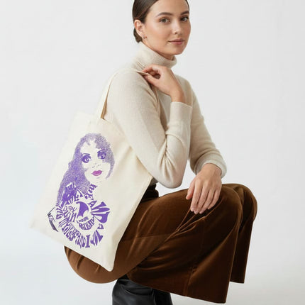 Tote bag imprimé Sasha - Rebelle indigo