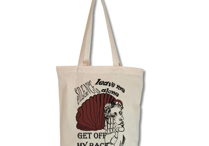 Détail  intense Jade Silence intérieur rouge sur tote bag femme