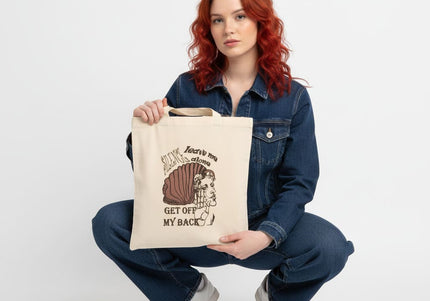 Tote bag femme imprimé Jade Silence intérieur rouge - Design WO