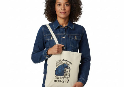Tote bag artistique Jade - Motif femme profil sculptural bleu - dessin WO Design