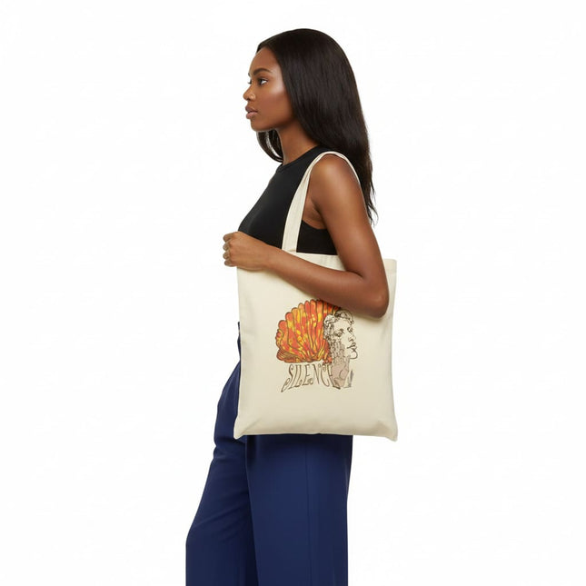 Tote Bag imprimé Jade - Silence éclat feu