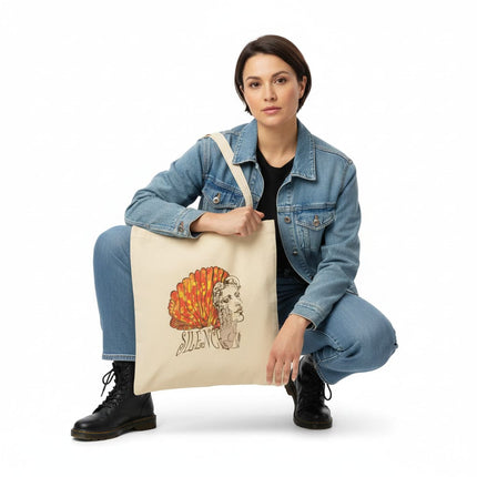 Tote Bag imprimé Jade - Silence éclat feu