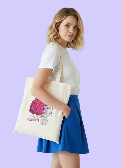 Tote Bag imprimé Jade - Silence vibrant