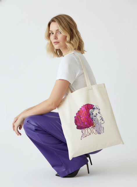 Tote Bag imprimé Jade - Silence vibrant