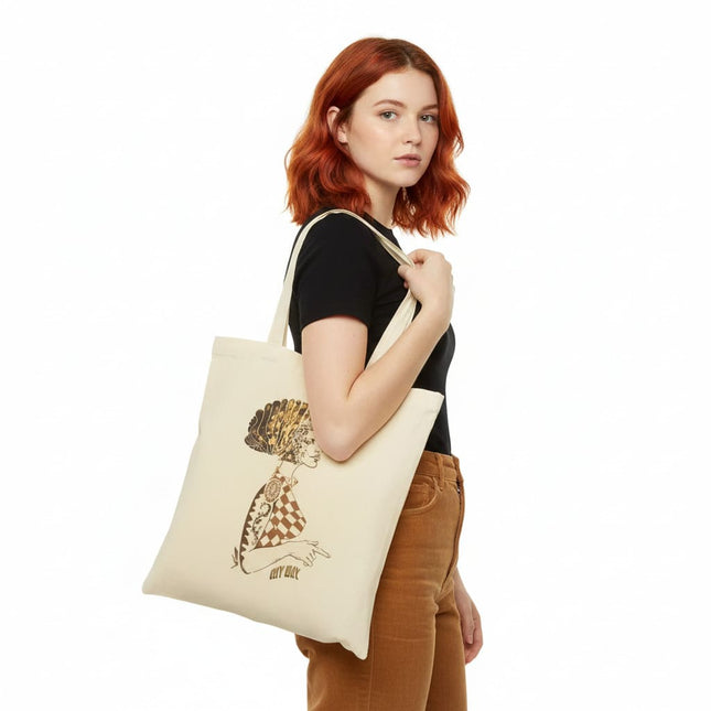 Vue alternative tote bag imprimé Louise - Accessoire pratique et stylé design WO