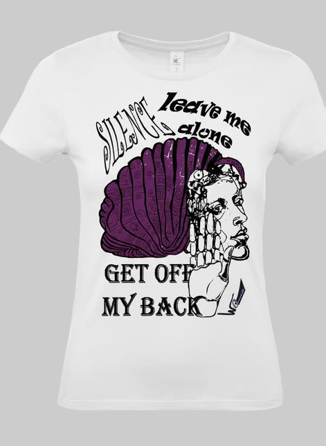 Tee-shirt femme Jade Murmure coloris violet, illustration originale WO – ambiance éditoriale