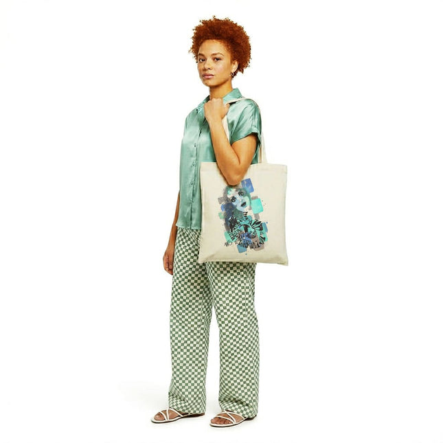 tote bag femme design illustration Sasha Rebelle Intuitive WO porté look moderne