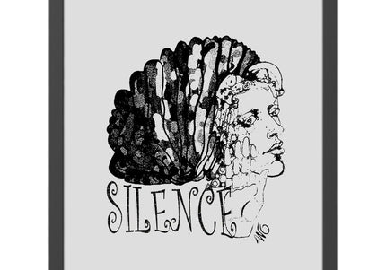 Affiche murale femme Jade Silence affirmé noir et blanc - Art contemporain WO