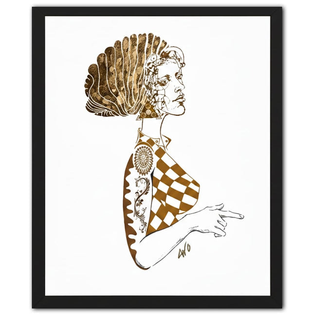 Affiche art Louise Insoumise sans chichi noir et blanc - Art contemporain WO