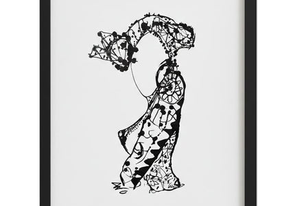 Affiche pop art Nox l'empreinte originelle noir et blanc - Dessin contemporain WO
