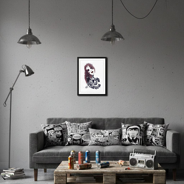 Affiche art deco Sasha Rebelle et magnétique A4 A3 - Poster art contemporain France WO