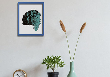poster jade silence régénéré WO illustration contemporaine art mural décoration intérieure apaisante