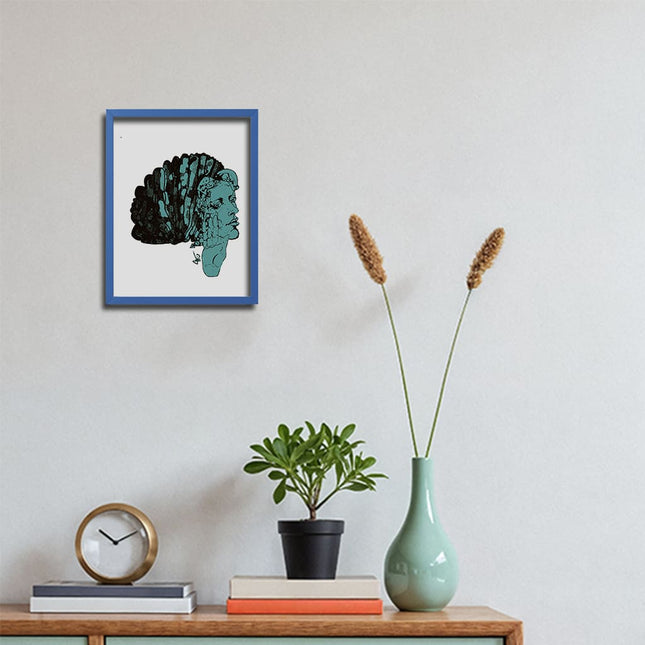poster jade silence régénéré WO illustration contemporaine art mural décoration intérieure apaisante