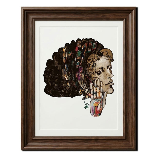 affiche jade silence habité illustration femme art contemporain WO