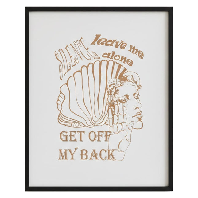 Dessin grand format Jade Silence intemporel sépia - Poster art contemporain féminin WO