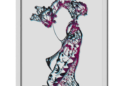 Détail dessin Nox l'empreinte fragmentée graphique multicolore - Illustration WO