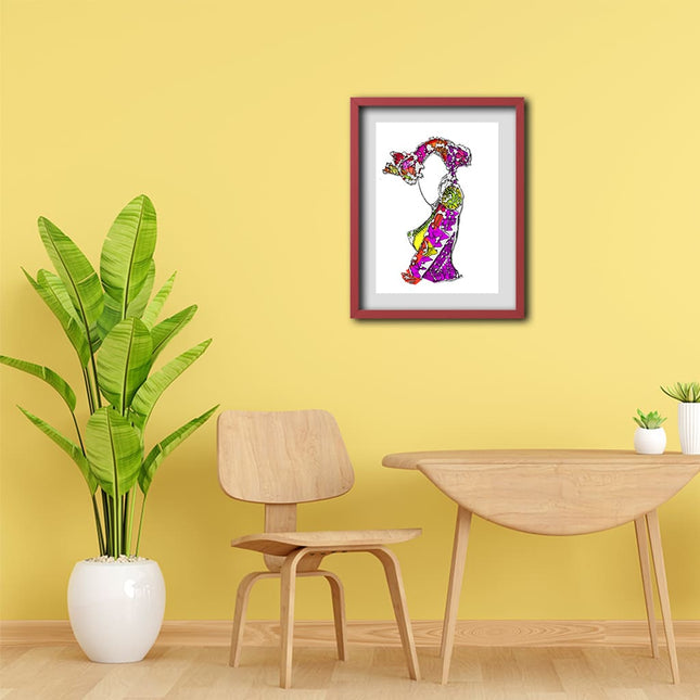 Détail dessin Nox l'empreinte naissante minimaliste rose clair - Illustration WO