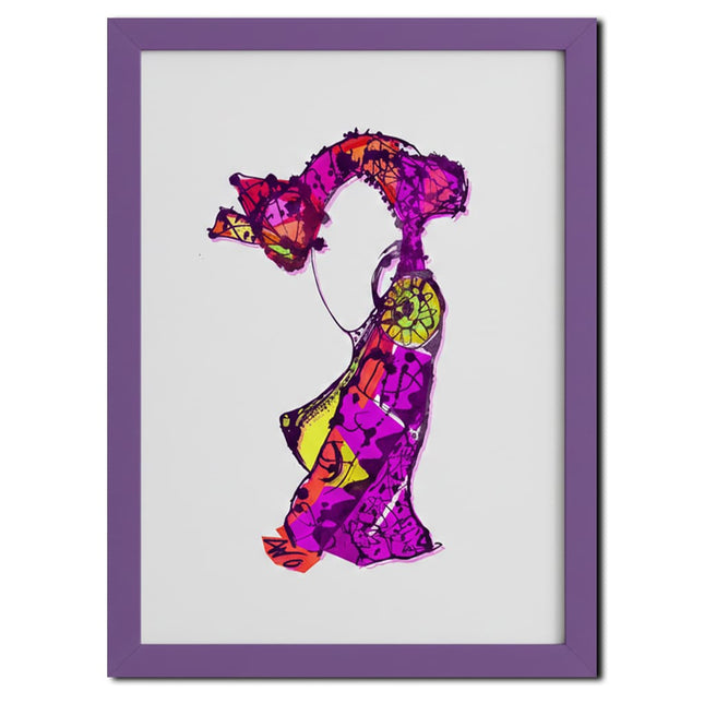 Détail dessin Nox l'empreinte vibrante violet magenta intense - Illustration WO