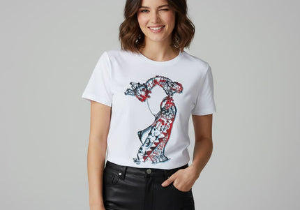 Détails t-shirt Nox l'empreinte ardente orange rouge ardent - Illustration pop art WO