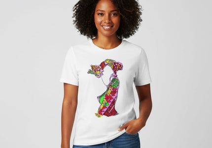 Détails t-shirt Nox l'empreinte incandescente rose fuchsia vibrant - Illustration pop art WO