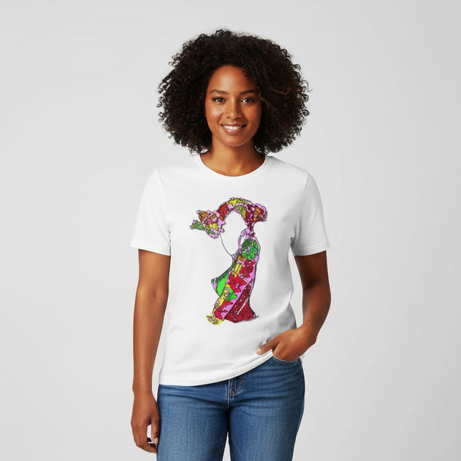 Détails t-shirt Nox l'empreinte incandescente rose fuchsia vibrant - Illustration pop art WO