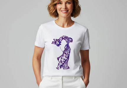 Détails t-shirt Nox l'empreinte nocturne violet- Illustration pop art WO