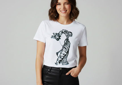 Détails t-shirt Nox l'empreinte persistante noir minimaliste - Illustration pop art WO
