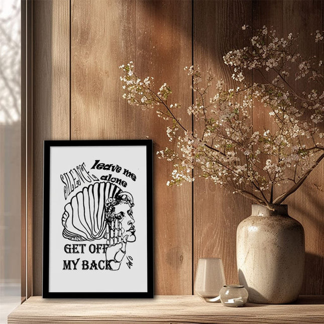 Affiche Jade Silence brut A4 A3 imprimée en France - Poster art contemporain WO wostore