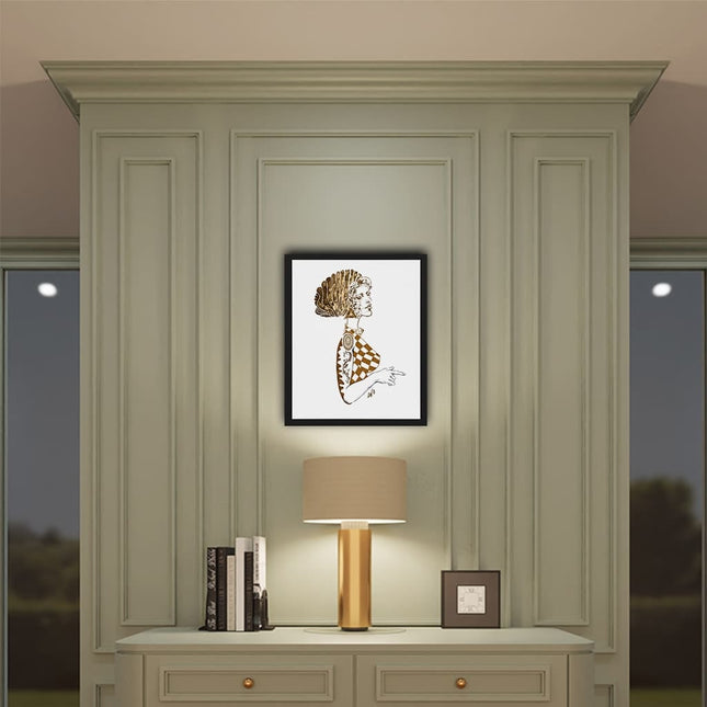 Illustration Louise Insoumise sans chichi encadrée - Décoration murale art contemporain France WO