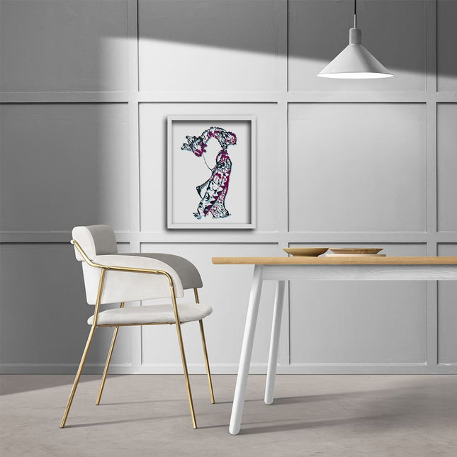 Illustration Nox l'empreinte fragmentée encadrée - Décoration murale pop art France WO