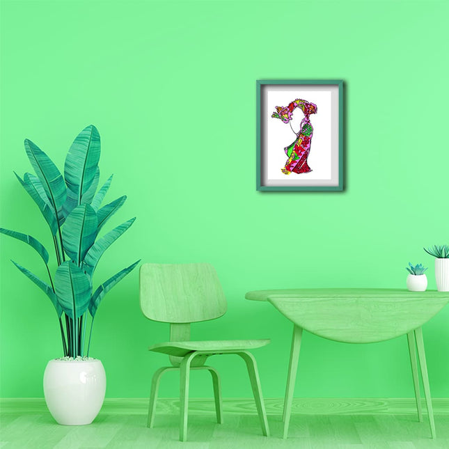 Illustration Nox l'empreinte incandescente encadrée - Décoration murale pop art France WO