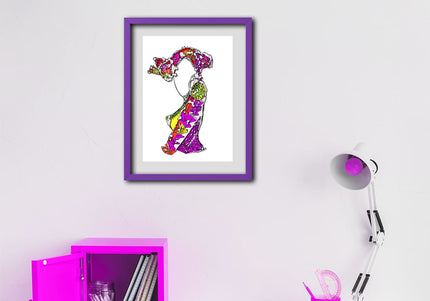 Illustration Nox l'empreinte naissante encadrée - Décoration murale pop art France WO
