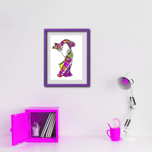 Illustration Nox l'empreinte naissante encadrée - Décoration murale pop art France WO