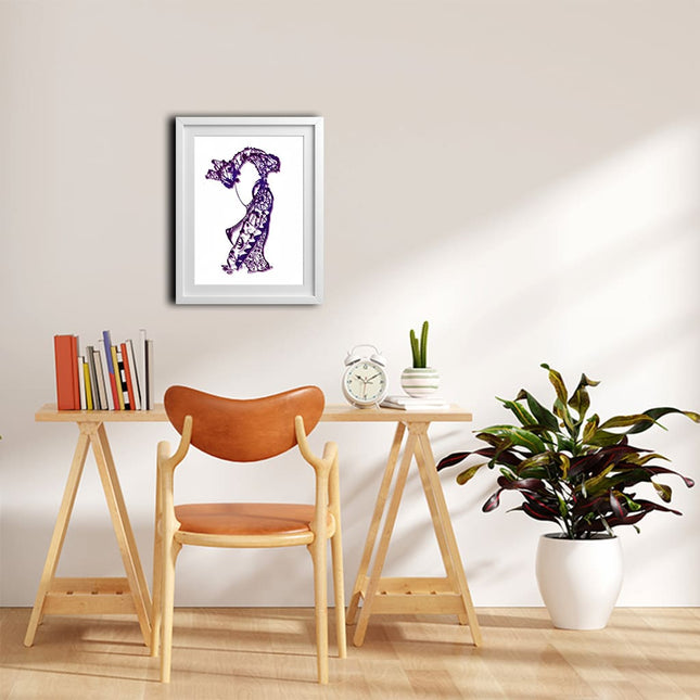 Illustration Nox l'empreinte nocturne encadrée - Décoration murale pop art France WO