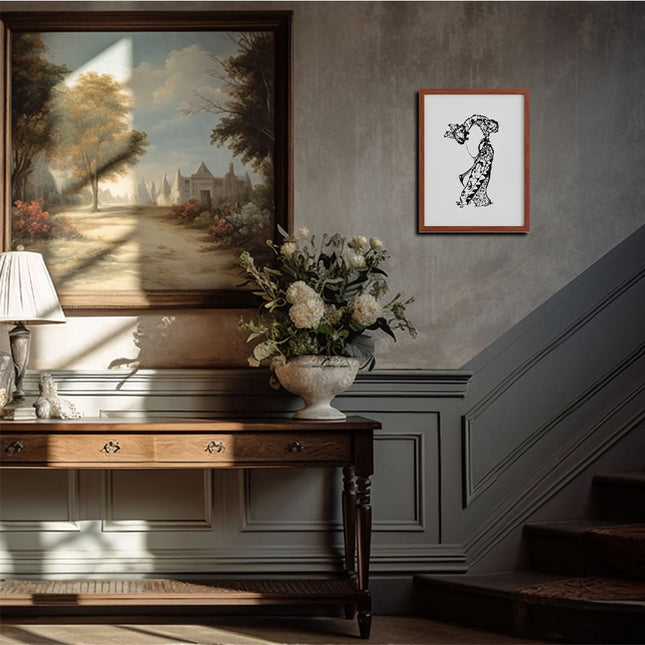 Illustration Nox l'empreinte originelle encadrée - Décoration murale pop art France WO