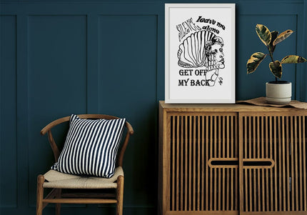 Poster Jade Silence brut encadré - Décoration murale art contemporain France WO