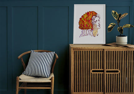 Poster Jade Silence éclat feu A4 A3 imprimé en France - Affiche art contemporain WO
