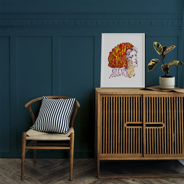 Poster Jade Silence éclat feu A4 A3 imprimé en France - Affiche art contemporain WO
