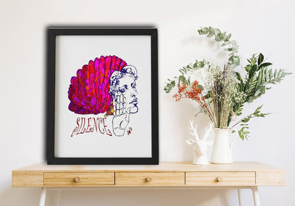 Poster Jade Silence vibrant A4 A3 imprimé en France - Affiche art contemporain WO