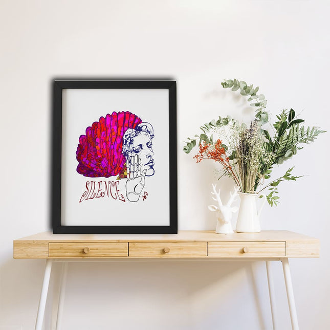 Poster Jade Silence vibrant A4 A3 imprimé en France - Affiche art contemporain WO