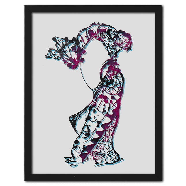 Poster Nox l'empreinte fragmentée A4 A3 imprimé en France - Affiche pop art WO