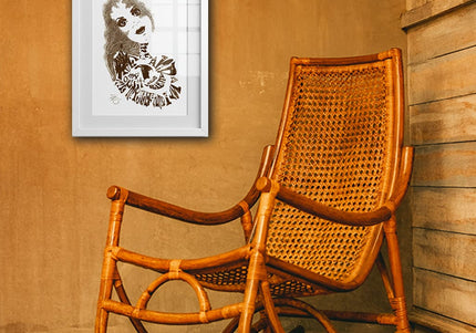 Poster Sasha Rebelle intemporelle encadré - Décoration murale art contemporain WO