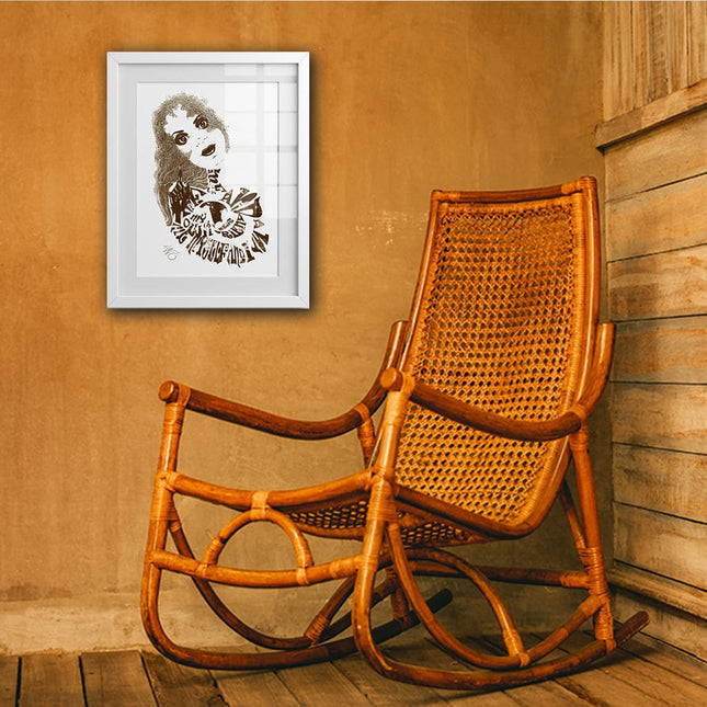 Poster Sasha Rebelle intemporelle encadré - Décoration murale art contemporain WO