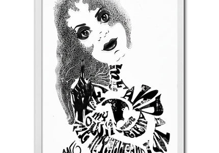 Poster Sasha Rebelle ténébreuse A4 A3 imprimé en France - Affiche art contemporain WO
