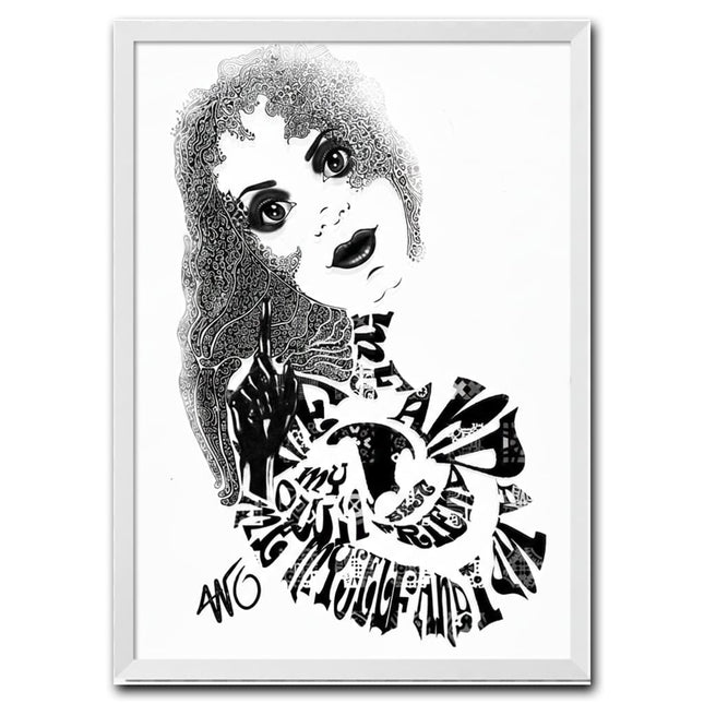 Poster Sasha Rebelle ténébreuse A4 A3 imprimé en France - Affiche art contemporain WO