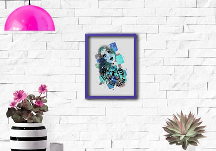deco affiche sur mur brique blanc dessin feminin reposant de wo pour wostore art contemporain avec sasha rebelle intuitive