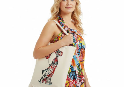 Sac fourre tout femme Nox l'empreinte ardente porté - Accessoire artistique orange WO