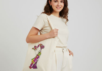 Sac fourre tout femme Nox l'empreinte naissante porté - Accessoire artistique minimaliste WO